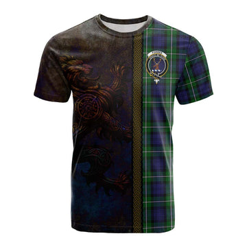 Tartan Vibes Clothing Forbes Tartan Family Crest Cotton T-shirt Alba Gu Brath Be Brave Lion Ancient Style