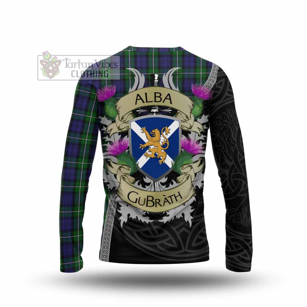 Tartan Vibes Clothing Forbes Tartan Family Crest Long Sleeve T-Shirt Lion Rampant Royal Thistle Shield Celtic Inspired