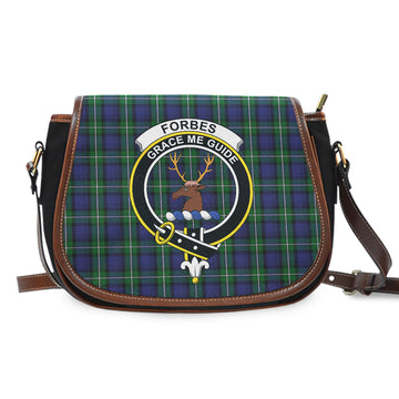 Forbes Tartan Saddle Bag with Family Crest