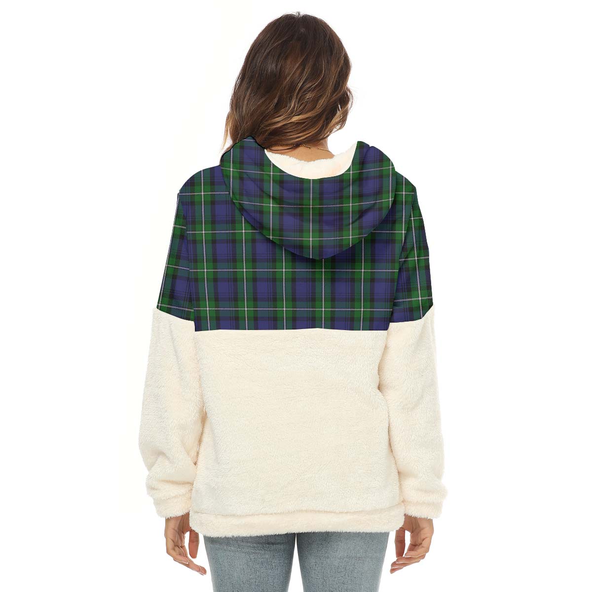 Forbes Tartan Women's Borg Fleece Hoodie With Half Zip - Tartan Vibes Clothing
