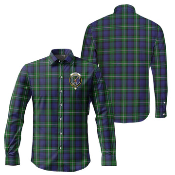 Forbes Tartan Long Sleeve Button Up Shirt with Family Crest