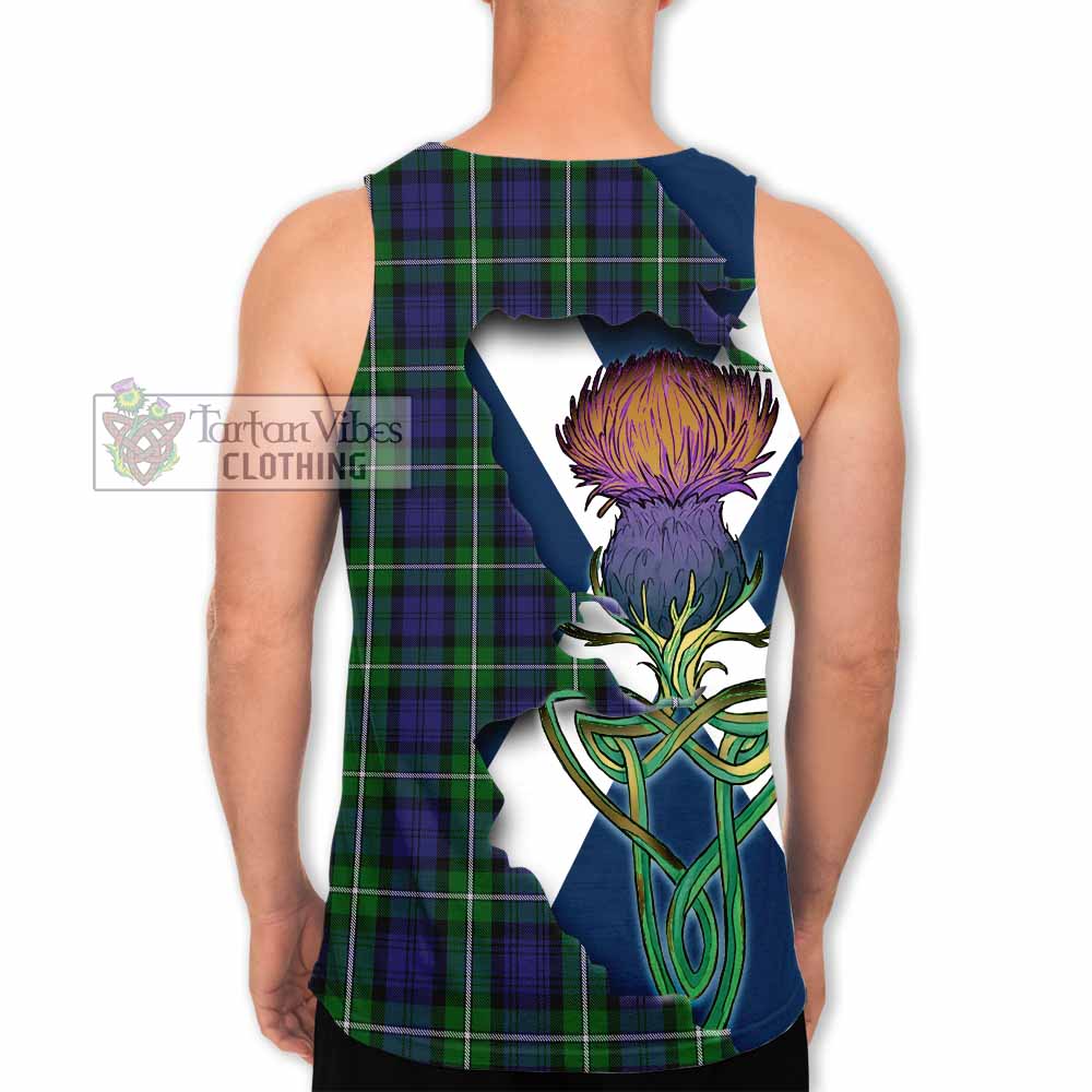Tartan Vibes Clothing Forbes Tartan Family Crest Men's Tank Top Scottish Thistle Celtic Inspired