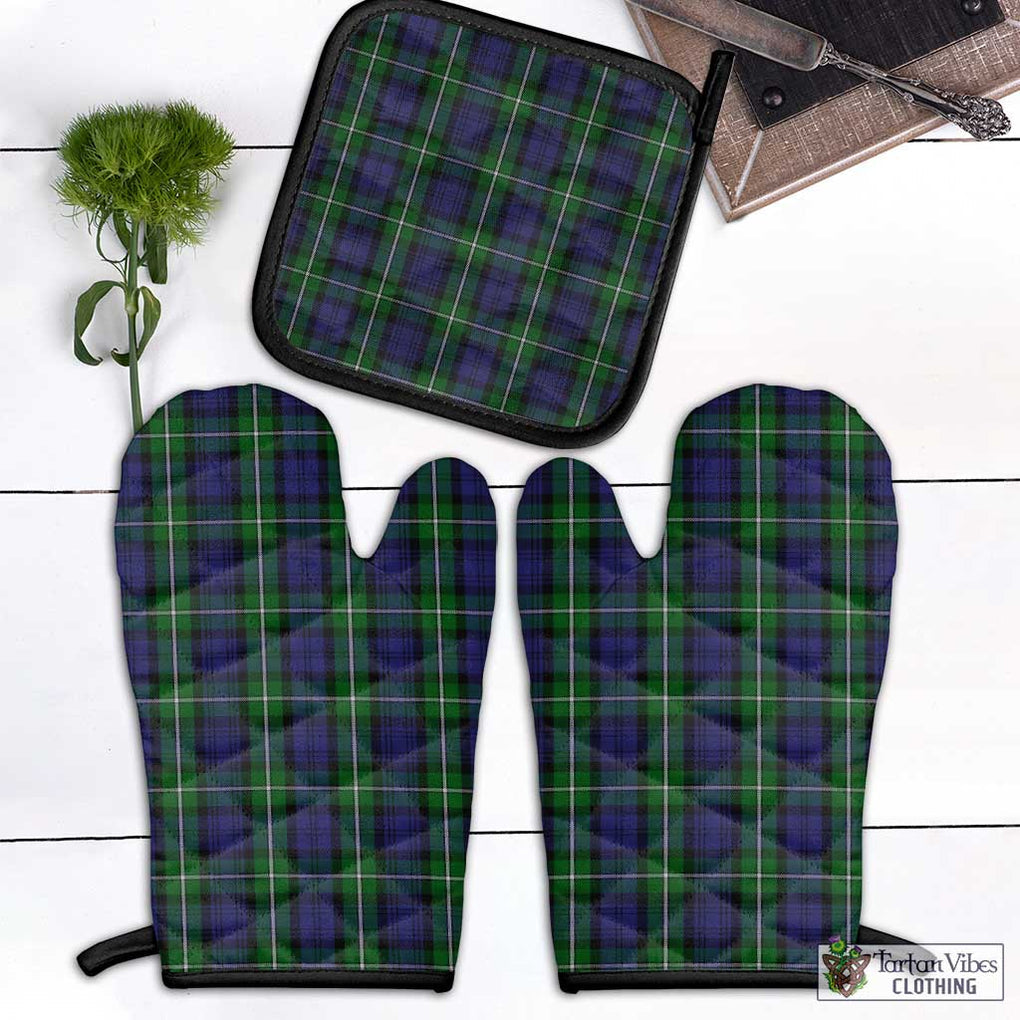 Forbes Tartan Combo Oven Mitt & Pot-Holder Combo 1 Oven Mitt & 1 Pot-Holder Black - Tartan Vibes Clothing