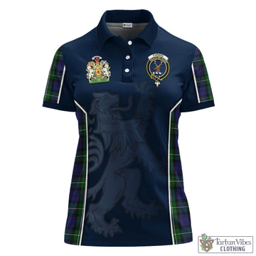 Forbes Tartan Women's Polo Shirt with Family Crest and Lion Rampant Vibes Sport Style