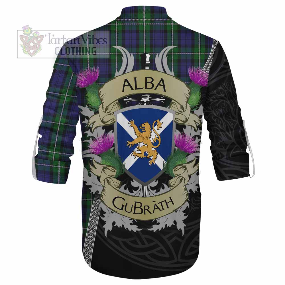Tartan Vibes Clothing Forbes Tartan Family Crest Ghillie Kilt Shirt Lion Rampant Royal Thistle Shield Celtic Inspired