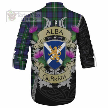 Tartan Vibes Clothing Forbes Tartan Family Crest Ghillie Kilt Shirt Lion Rampant Royal Thistle Shield Celtic Inspired