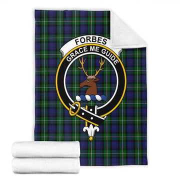 Forbes Tartan Blanket with Family Crest