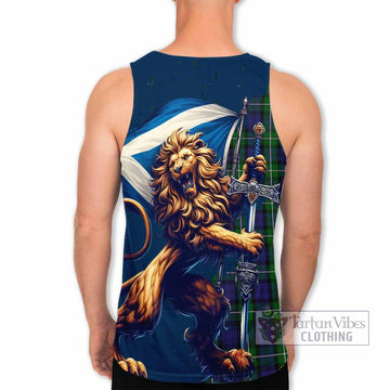 Tartan Vibes Clothing Forbes Tartan Family Crest Men's Tank Top with Scottish Majestic Lion