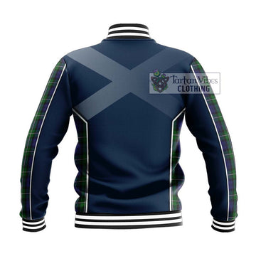 Forbes Tartan Baseball Jacket with Family Crest and Lion Rampant Vibes Sport Style - Tartan Vibes Clothing