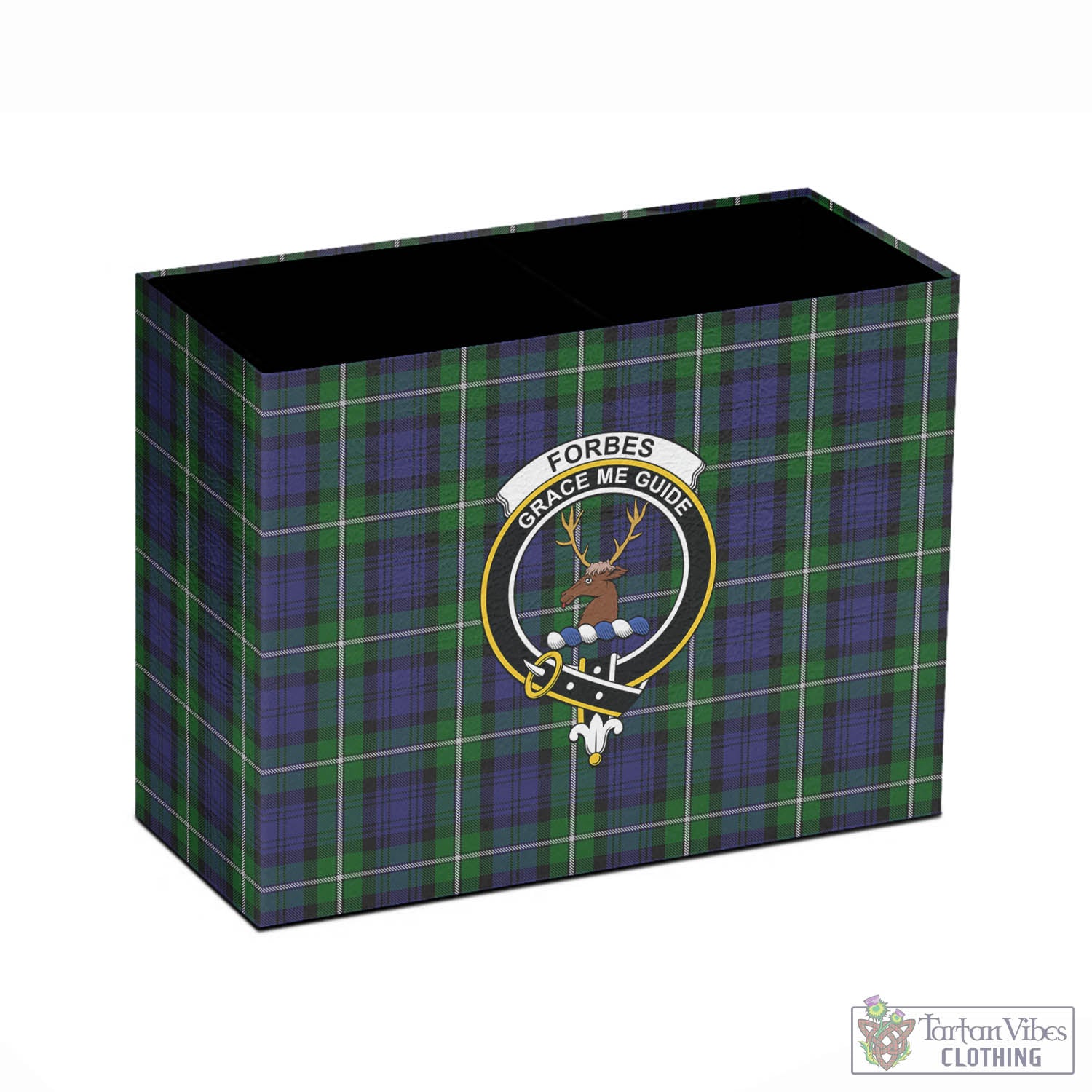 Tartan Vibes Clothing Forbes Tartan Pen Holder with Family Crest