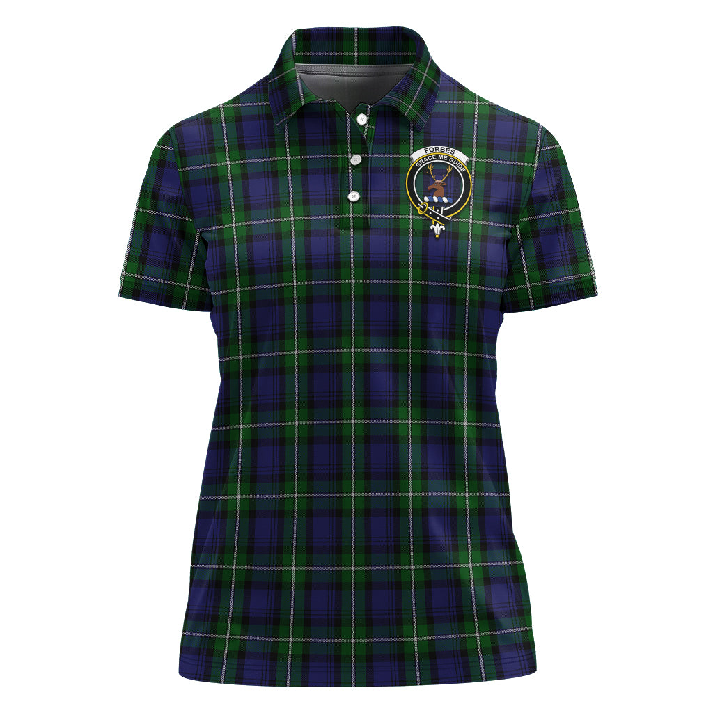 Forbes Tartan Polo Shirt with Family Crest For Women - Tartan Vibes Clothing