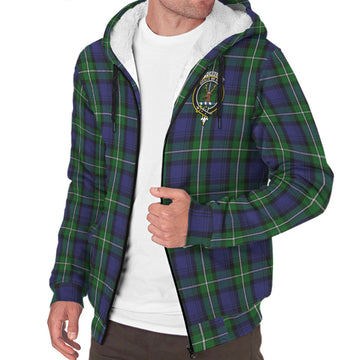 Forbes Tartan Sherpa Hoodie with Family Crest