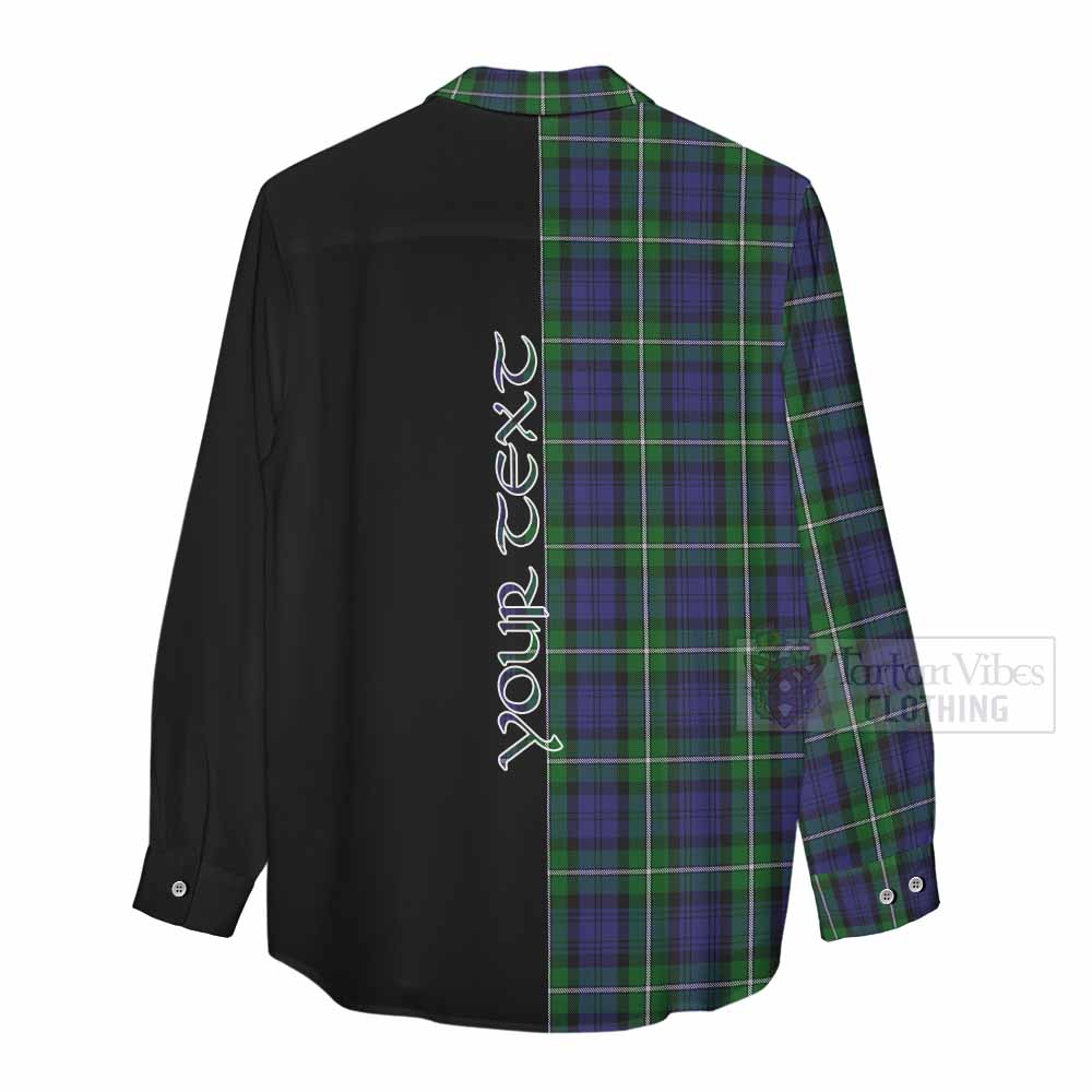 Tartan Vibes Clothing Forbes Tartan Women's Casual Shirt with Family Crest and Half Of Me Style