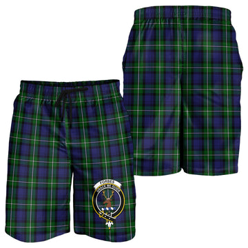 Forbes Tartan Mens Shorts with Family Crest