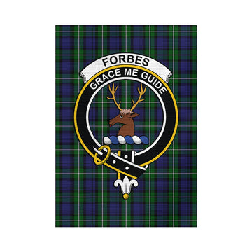 Forbes Tartan Garden Flag with Family Crest