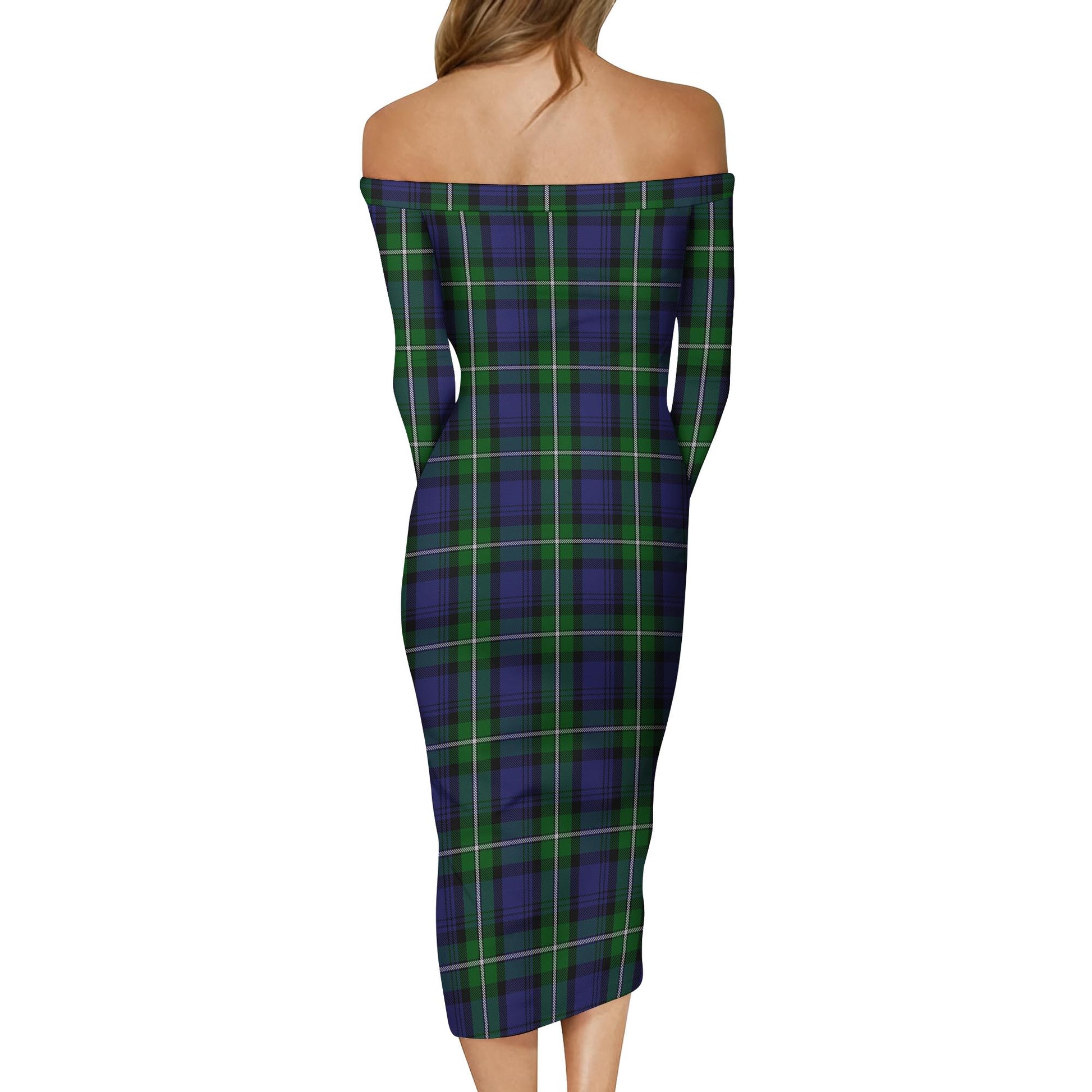 Forbes Tartan Off Shoulder Lady Dress - Tartanvibesclothing