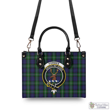 Forbes Tartan Luxury Leather Handbags with Family Crest - Tartan Vibes Clothing