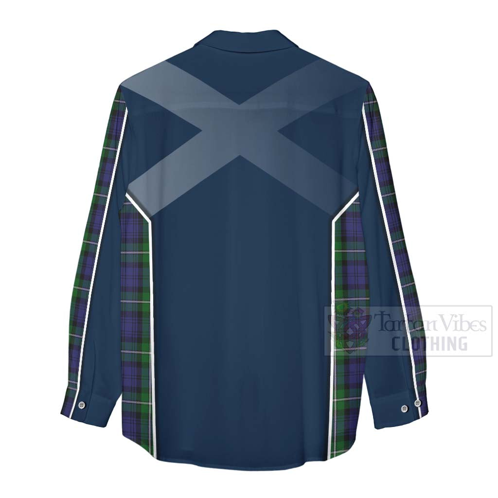 Tartan Vibes Clothing Forbes Tartan Women's Casual Shirt with Family Crest and Scottish Thistle Vibes Sport Style