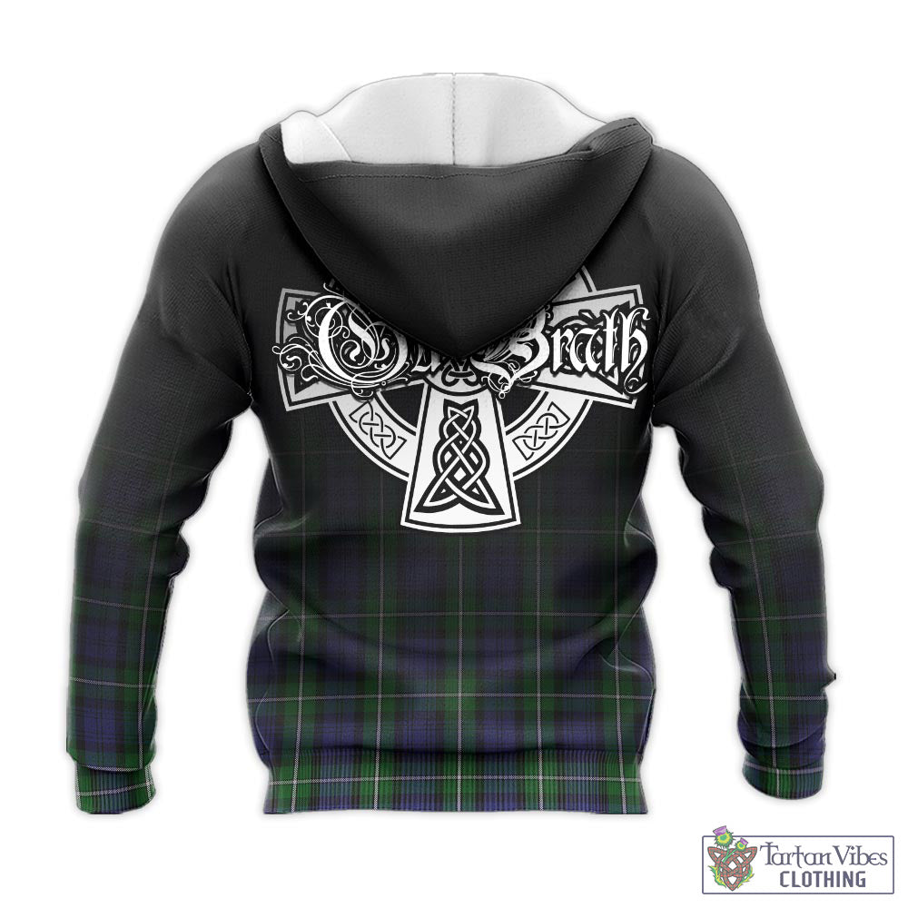 Tartan Vibes Clothing Forbes Tartan Knitted Hoodie Featuring Alba Gu Brath Family Crest Celtic Inspired