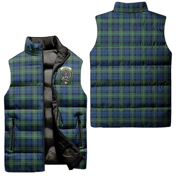 Forbes Ancient Tartan Sleeveless Puffer Jacket with Family Crest