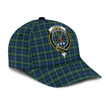 Forbes Ancient Tartan Classic Cap with Family Crest