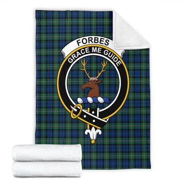 Forbes Ancient Tartan Blanket with Family Crest