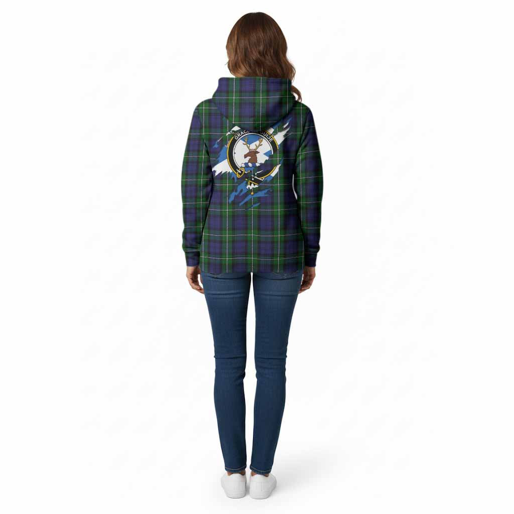 Forbes Clan Crest In Me Tartan Cotton Hoodie Scotland Flag Style