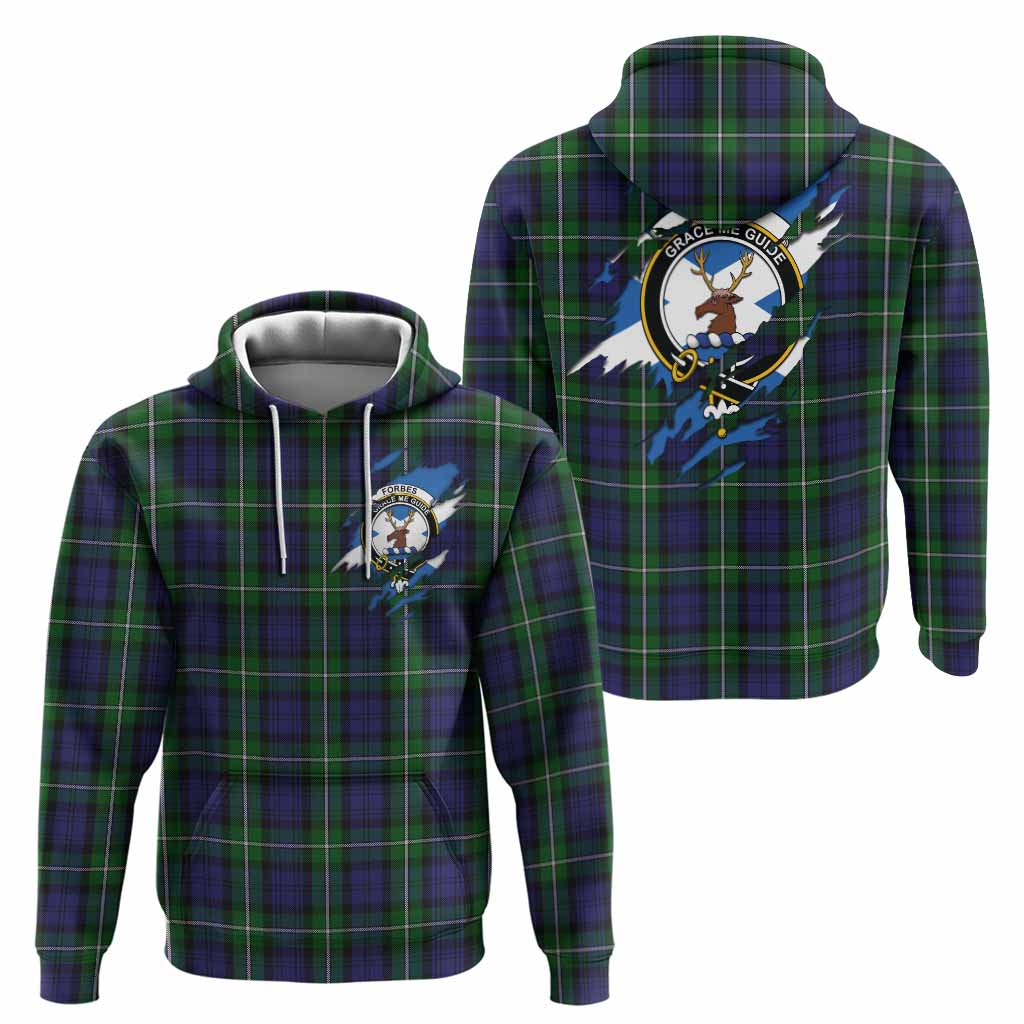 Forbes Clan Crest In Me Tartan Hoodie Scotland Flag Style