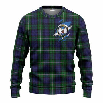 Forbes Clan Crest In Me Tartan Knitted Sweater Scotland Flag Style