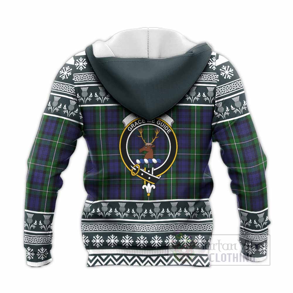 Forbes Clan Tartan Christmas Knitted Hoodie with Family Crest - Tartan Vibes Clothing