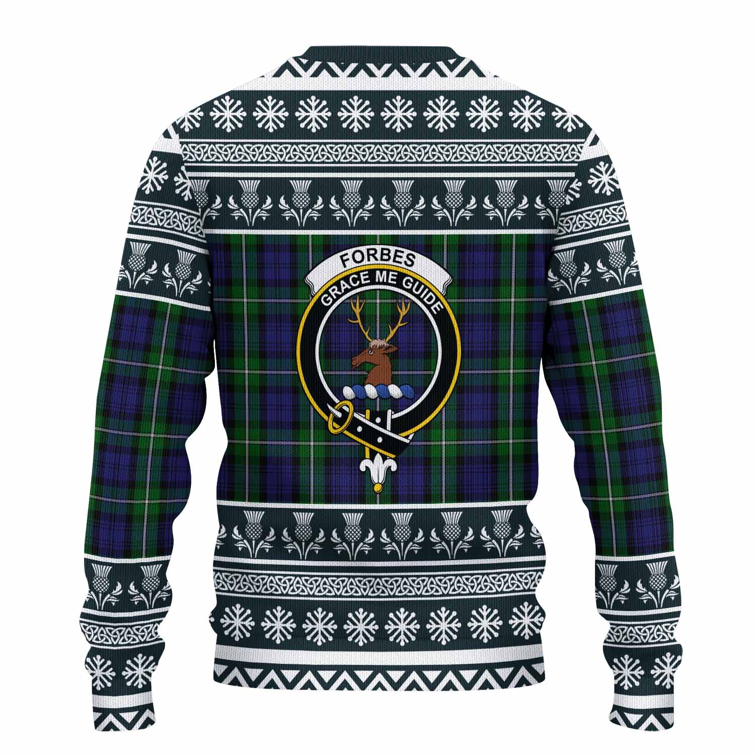 Forbes Clan Tartan Christmas Ugly Sweater with Family Crest - Tartan Vibes Clothing