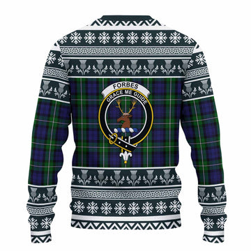 Forbes Clan Tartan Christmas Ugly Sweater with Family Crest