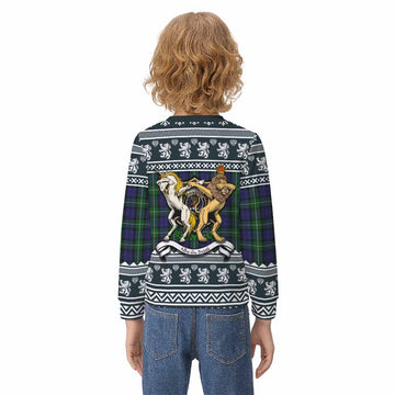 Forbes Clan Tartan Crest Christmas Kid Ugly Sweatshirt Coat of Arms Funny Style