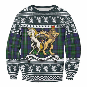 Forbes Clan Tartan Crest Christmas Sweatshirt Coat of Arms Funny Style