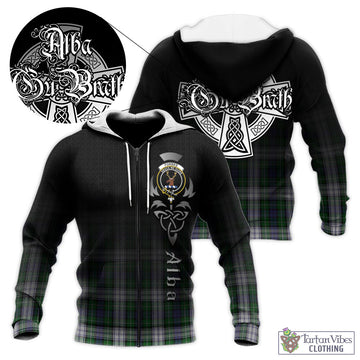 Forbes Dress Tartan Knitted Hoodie Featuring Alba Gu Brath Family Crest Celtic Inspired