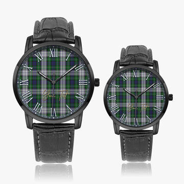 Forbes Dress Tartan Personalized Your Text Leather Trap Quartz Watch
