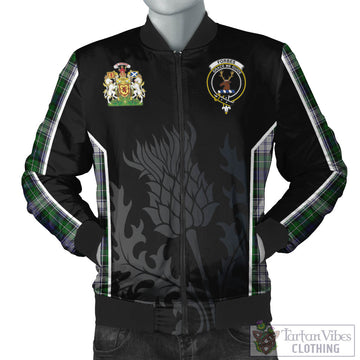 Forbes Dress Tartan Bomber Jacket with Family Crest and Scottish Thistle Vibes Sport Style
