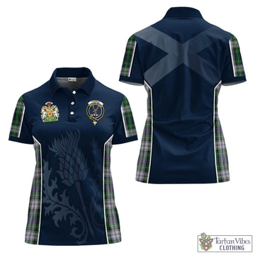 Forbes Dress Tartan Women's Polo Shirt with Family Crest and Scottish Thistle Vibes Sport Style