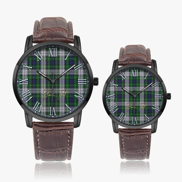 Forbes Dress Tartan Personalized Your Text Leather Trap Quartz Watch