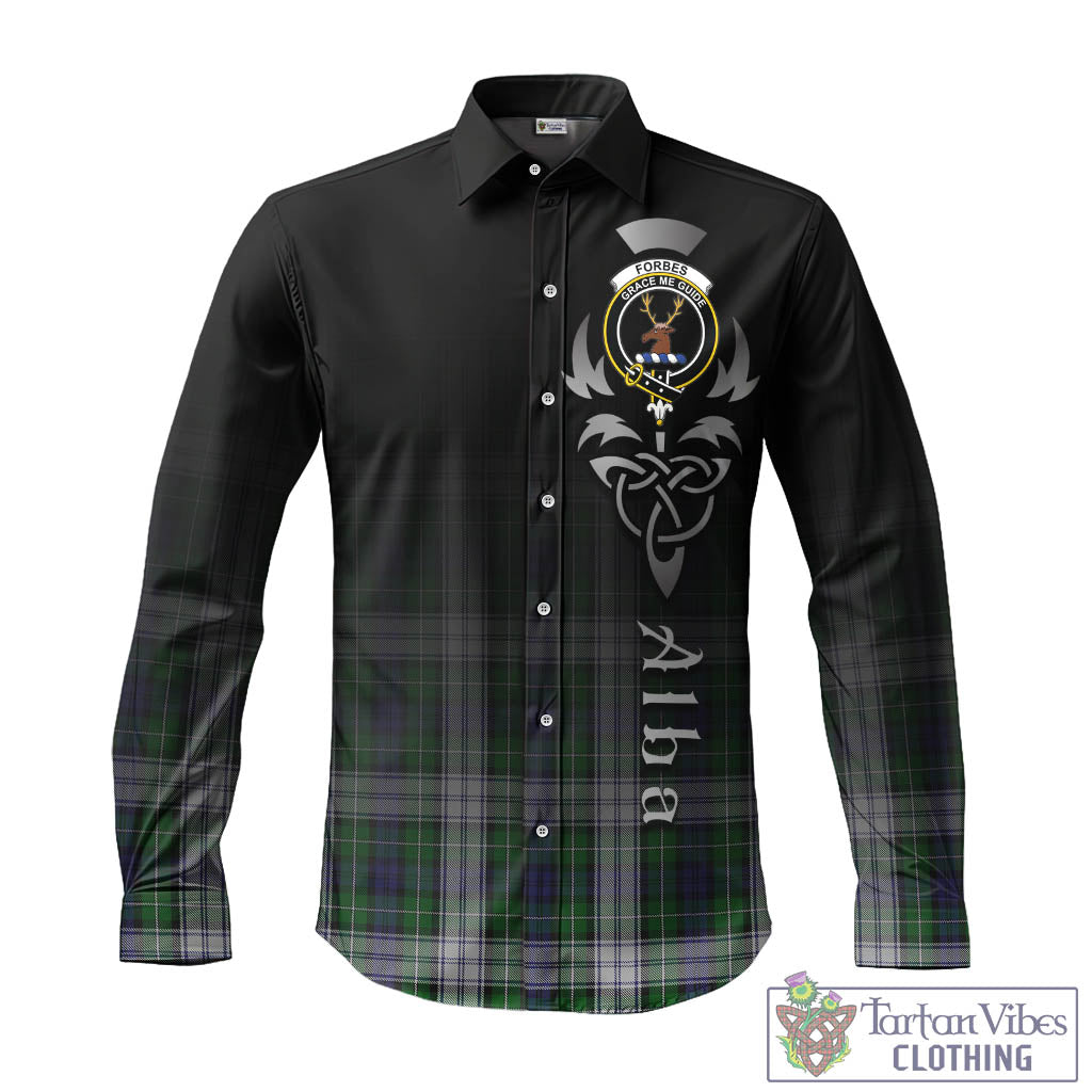 Tartan Vibes Clothing Forbes Dress Tartan Long Sleeve Button Up Featuring Alba Gu Brath Family Crest Celtic Inspired