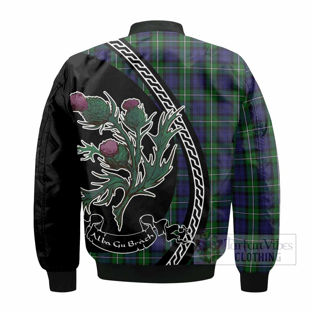 Forbes Family Crest Tartan Bomber Jacket Alba Thistle Inspired - Tartan Vibes Clothing