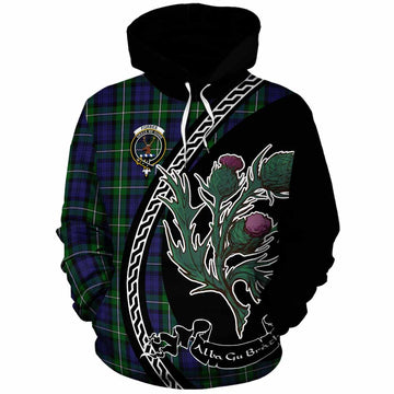 Forbes Family Crest Tartan Cotton Hoodie Alba Thistle Inspired - Tartan Vibes Clothing