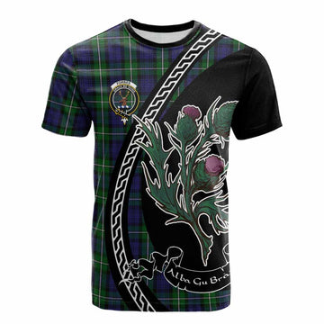 Forbes Family Crest Tartan Cotton T-shirt Alba Thistle Inspired - Tartan Vibes Clothing