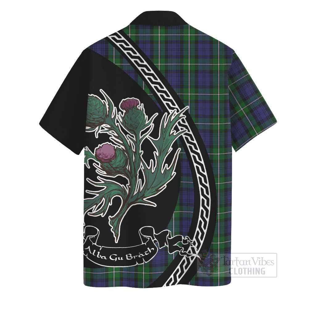 Forbes Family Crest Tartan Hawaiian Shirt Alba Thistle Inspired - Tartan Vibes Clothing