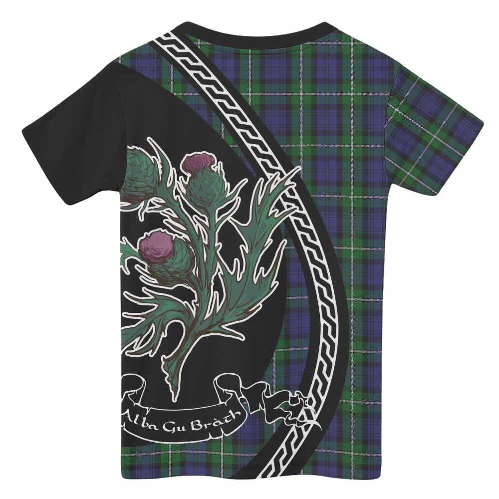 Forbes Family Crest Tartan Kid T-shirt Alba Thistle Inspired - Tartan Vibes Clothing