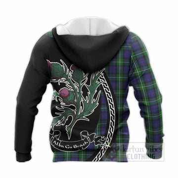Forbes Family Crest Tartan Knitted Hoodie Alba Thistle Inspired
