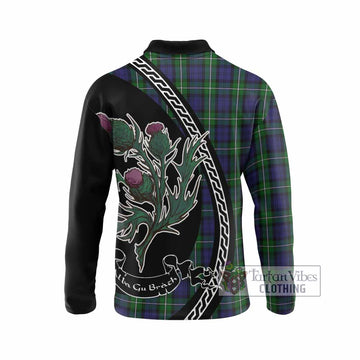 Forbes Family Crest Tartan Long Sleeve Polo Shirt Alba Thistle Inspired - Tartan Vibes Clothing