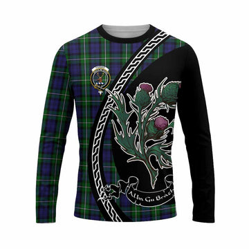 Forbes Family Crest Tartan Long Sleeve T-Shirt Alba Thistle Inspired - Tartan Vibes Clothing