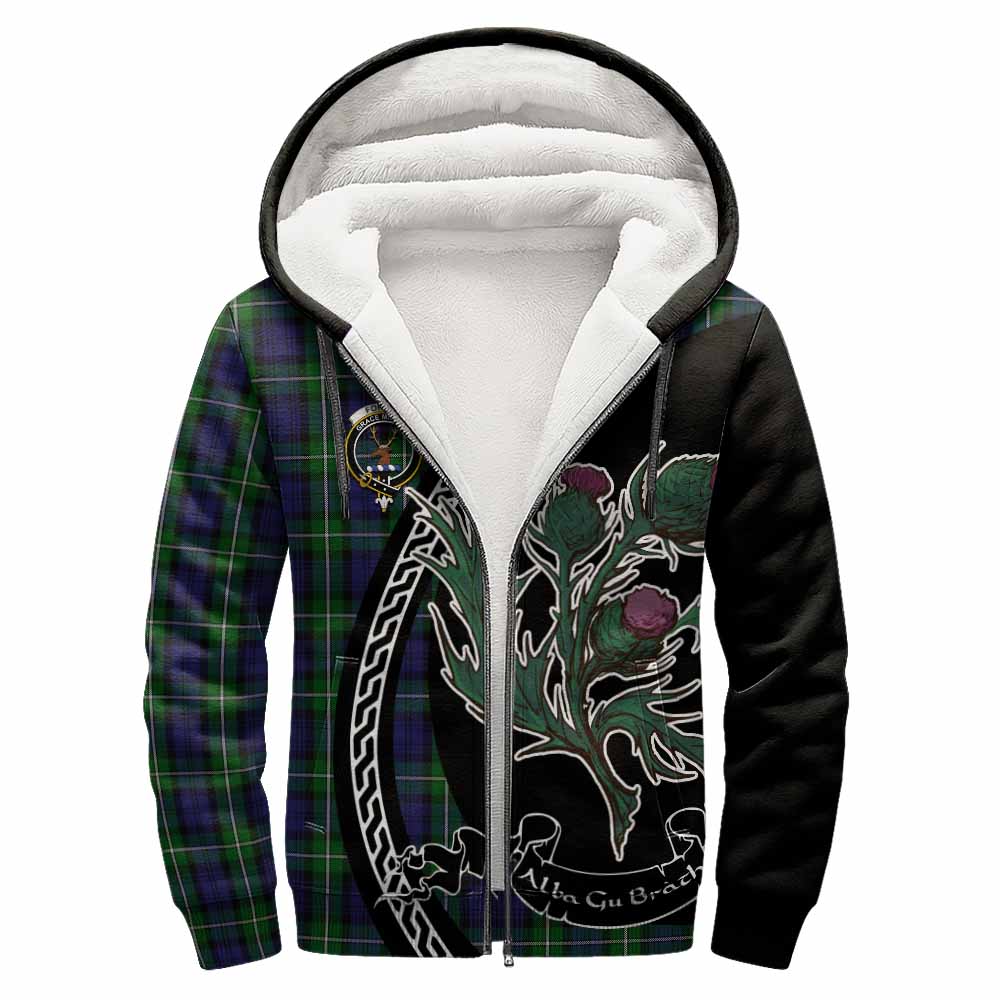 Forbes Family Crest Tartan Sherpa Hoodie Alba Thistle Inspired - Tartan Vibes Clothing