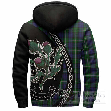 Forbes Family Crest Tartan Sherpa Hoodie Alba Thistle Inspired